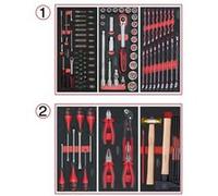 Composition d'outils 2 tiroirs pour servante, 114 pièces KS TOOLS 714.0114