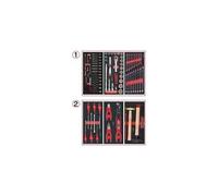 Composition d'outils - Pour servante - 2 tiroirs - 114 pcs - 714.0114