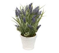 Composition florale Artificielle Prov Lavande 35 cm Pot en Grès - Atmosphera Créateur d'intérieur