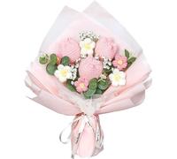 Composition florale artisanale avec des tulipes et de l'eucalyptus – idéale pour les anniversaires, les mariages et les fêtes