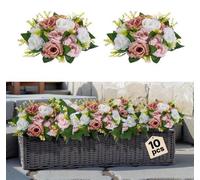 Composition florale de mariage Fleurs artificielles Boules de fleurs- 24x24x12cm - Rose/Blanc - Fleurs décoratives pour mariage