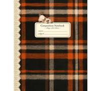 Composition Notebook: College-Ruled Interior | Writing Notebook for School, Work & Everyday Notes | Cozy Cat Plaid & Lace Design | Harvest Plaid Edition | 120 Cream Pages | 7.5" x 9.25"