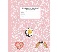 Composition Notebook: College Ruled Paper, 7.5"/9.25", 120 Sheets, Paperback, cute pink cover