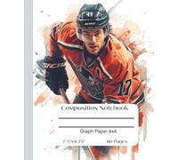 Composition Notebook, Graph Paper 4x4, 7.5" x 9.25", 80 Pages