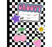 Composition Notebook Wide Ruled: Cute Checkered Retro Sticker Cover for Girls | Back to School Supplies for Kids & Teens | 110 Pages | 7.5 x 9.25 ... Hearts, Stars & Y2K Doodles | Fun School Note