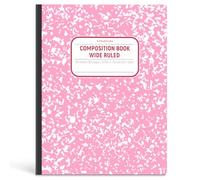 Composition Notebook Wide Ruled, Lay Flat Wide Ruled Composition Book with Smooth Paper, Pastels Colors Notebook for School Supplies, Back to School for Students, 7.5" x 9.75" , 160 Pages/ 80 Sheets