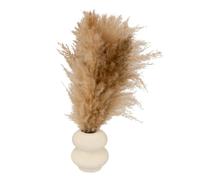 Atmosphera - Composition Florale Artificielle Glen et Son Vase en Céramique Blanc, H 42 cm - Style Bohème, pour Salon, Centre de Table