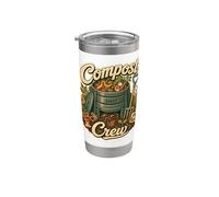 Compost Crew Jardin Terre Gobelet isotherme en acier inoxydable double paroi