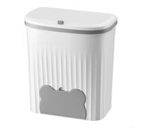 Compost Cuisine 6L Accroche pour porte - Bac Tri Déchets Alimentaires Coulissant Gain de Place - Seau Composteur Intérieur Plastique Gris 26x16x18cm