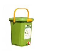 Compost de cuisine vert 20 L avec couvercle, recycleur de déchets alimentaires pour le contrôle des odeurs et l'engrais DIY dans les petits espaces