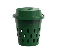 Composteur à encastré dans le sol - Bac à compost de 27,5 cm avec couvercle pour l'extérieur | Bac à compost intégré dans le sol pour le jardin, bac à compostage ventilé
