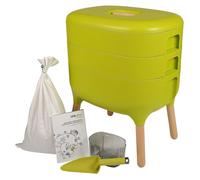 Composteur à vers Compost - 2 étages - Vert - Avec 1000 vers de compost