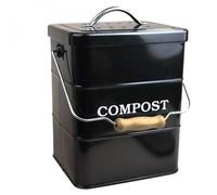 Composteur, bac, poubelle à compost de cuisine rectangle - 3 L - Noir - Linxor