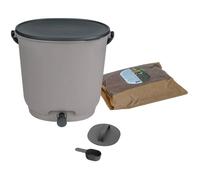 Composteur Bokashi Essential - 15 3 L - Gris clair - Activateur inclus