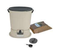 Composteur Bokashi Essential 15,3L +1Kg Brain+Base-Crème