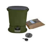 Composteur Bokashi Essential 15,3L +1Kg Brain+Base-Olive