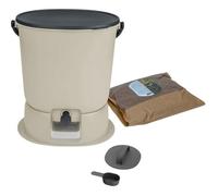 Composteur Bokashi Essential + base - 15 3 L - Blanc crème - Activateur inclus