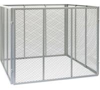 Composteur de 800 litres, dimensions 100x100x80 cm - Pour le compostage des déchets de jardin - Structure métallique pour un compostage en surface