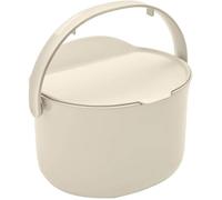 Skaza Organko Daily Poubelle à Compost 3,3L - Petite Poubelle de Table Cuisine avec Couvercle - Plastique Recy acile à Nettoyer au Lave-Vaisselle, Blanc Crème