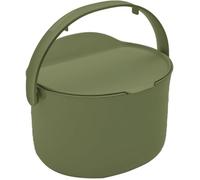 Skaza Organko Daily Poubelle à Compost 3,3L - Petite Poubelle de Table Cuisine avec Couvercle - Plastique Recy acile à Nettoyer au Lave-Vaisselle, Olive