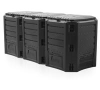 Composteur de jardin 1200L module composteur thermique composteur plastique noir