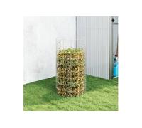 vidaXL Composteur de jardin Ø50x100 cm Acier galvanisé