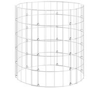 vidaXL Composteur de jardin Ø50 x 50 cm – Acier galvanisé, résistant aux intempéries