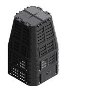 Composteur de jardin en plastique noir 93,3 x 93,3 x 146 cm 1000 l bac à compost avec couvercle rabat et ventilation pour déchets de jardin, déchets de cuisine, humus, paillis, engrais