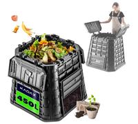 Composteur de jardin modulaire KADAX Réservoir d'engrais résistant au gel toute l'année 450L