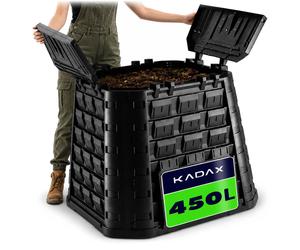Composteur de jardin modulaire KADAX Réservoir d'engrais résistant au gel toute l'année 450L