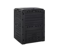 vidaXL Composteur de jardin 280 L polypropylène Noir