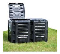 vidaXL Composteur de jardin 380 L Noir