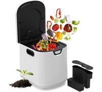 Composteur électrique 4,2L. Composteur sans odeur. Composteur électrique rapide avec 2 filtres à charbon. Seau de compostage avec écran LED pour les matières organiques et les alimentaires. Nettoyage