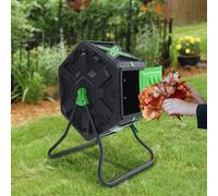 Composteur rotatif de 70 litres / 15,4 gallons, mini composteur rotatif, composteur rapide, composteur à une chambre pour jardins, balcons et cours (hexagonal)