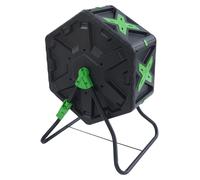 Composteur rotatif - Récipient de compostage en forme de tambour - 70 litres - Système à une chambre - Plastique PP - Composteur de jardin - Noir