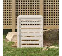 Composteur simple Blanc 63,5x63,5x77,5 cm Pin massif - Composteur DE4468995 1parcel