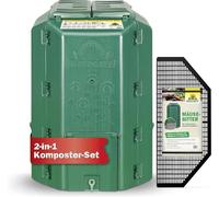 Composteur thermique avec grille de base DuoTherm 530 L, composteur rapide résistant aux rongeurs - Composteur de jardin pour déchets de cuisine - Conteneur de compostation résistant aux intempéries e