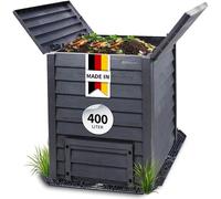 Composteur Thermo-Wood 400 litres, avec grille de fond, couleur anthracite-brun - Composteur pour jardin, composteur rapide, déchets et recyclage, déchets organiques, bac de compost, accessoires de ja