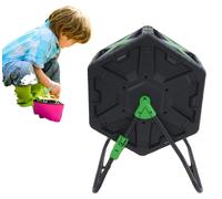 Compostier, capacité de 58 litres, résistant aux UV, rotation à 360°, polypropylène durable, structure en acier