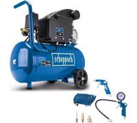 Compresseur 24 litres SCHEPPACH HC24-8S-A, 750 W, 8 bar, 118 L/min, Avec 5 accessoires