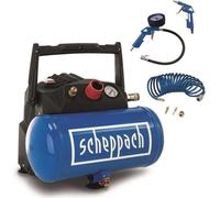 Compresseur 6L Scheppach HC06, 8 bar, 1200W, 200 L/min, Avec Set d'Accessoires