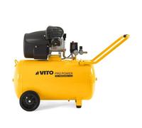 Compresseur à air 100L 10Bar 3CV 2200W Bi-cylindre 145 Psi, sur roues Ateliers et Chantiers VITO