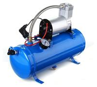 Compresseur à air comprimé, 12 V, 150 psi, 8 bar, 6 litres, pour avertisseurs sonores, gonflage, travaux de peinture et bien plus encore.