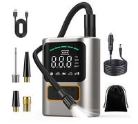 Compresseur à air portatif - AIMOONSA - Version Gonfleur Pneus Voiture - Électrique - Écran LCD numérique - 5 modes multi-usage