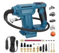 Compresseur à Air Portatif Compatible avec Makita 18V Batterie, 150PSI Gonfleur Pneus Voiture Sans Fil avec Écran LCD, Pompe Électrique avec Lumière LED pour Vélo, Moto, Ballons (Outil Seul)