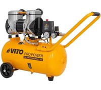 Compresseur à Air Portatif Silencieux 24L 2CV / 1,5 kW Gonfleur Pneus Voiture Chantier Sans huile 8 bar VITO