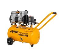 Compresseur à Air Portatif Silencieux 24L 2CV / 1,5 kW Gonfleur Pneus Voiture Chantier Sans huile 8 bar VITO