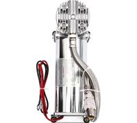 Compresseur à suspension pneumatique 12 V - Kit compresseur - 200 PSI - 50 l/min - Pour voiture - Argent