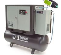 Compresseur à vis 7,5 kW Compresseur 900L pression 10 bar + sécheur frigorifique d'air comprimé