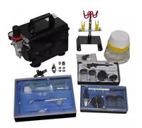 Compresseur aérographe VidaXL 3L 125W + 3 pistolets